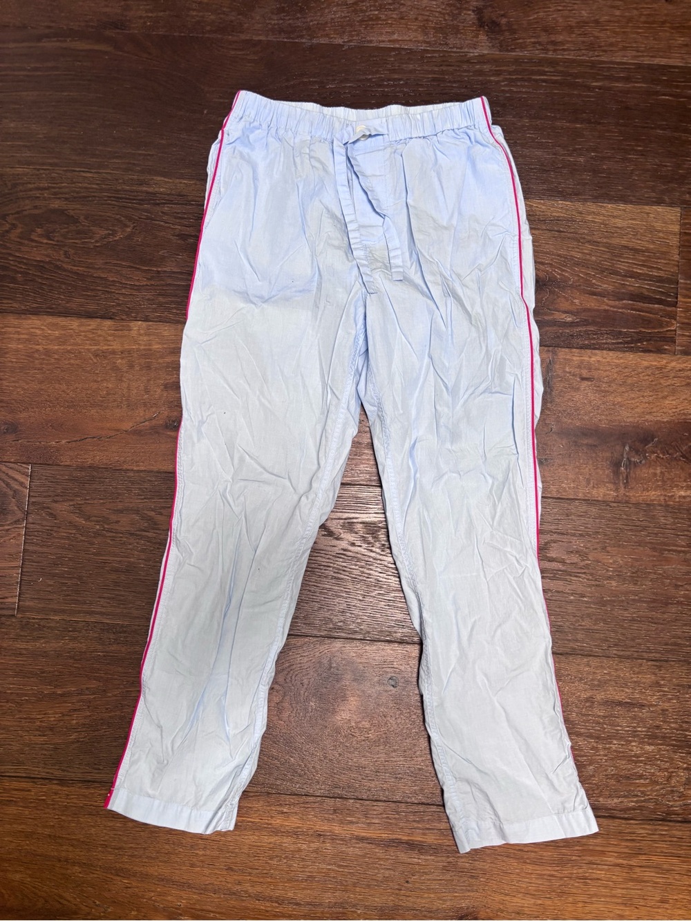 Sleepy Jones Marina Blue Cotton Pajama Pants W/ red stripe Sz XS